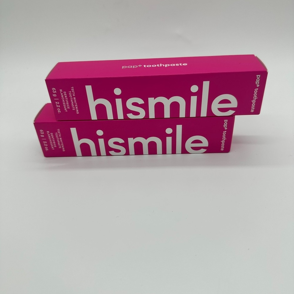 hismile PAP+ Whitening Toothpaste, 2.2 oz  2 Tubes NEW IN BOX